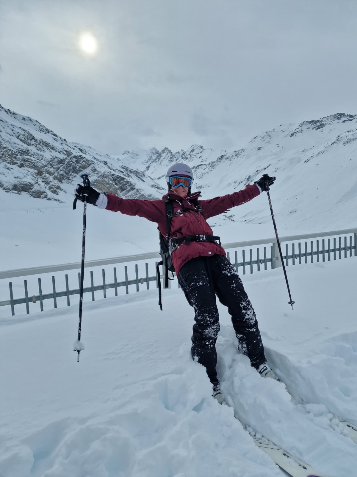 Ski freeride — ambiance fun avec clients