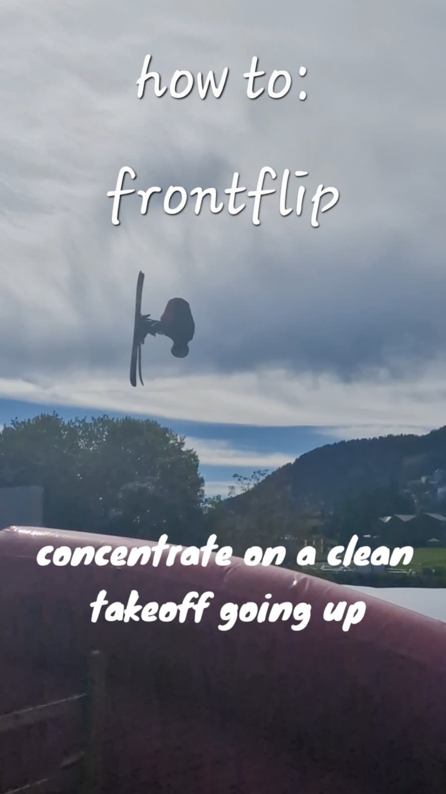 Tutoriel Freestyle — Frontflip (airbag/park)